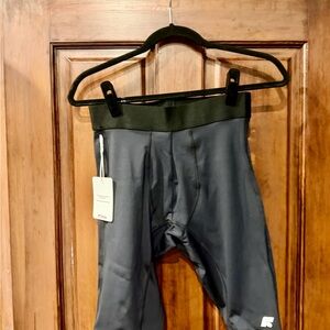 FORME Obsidion Men's Athletic Compression Shorts -  Grey with Black Waistband